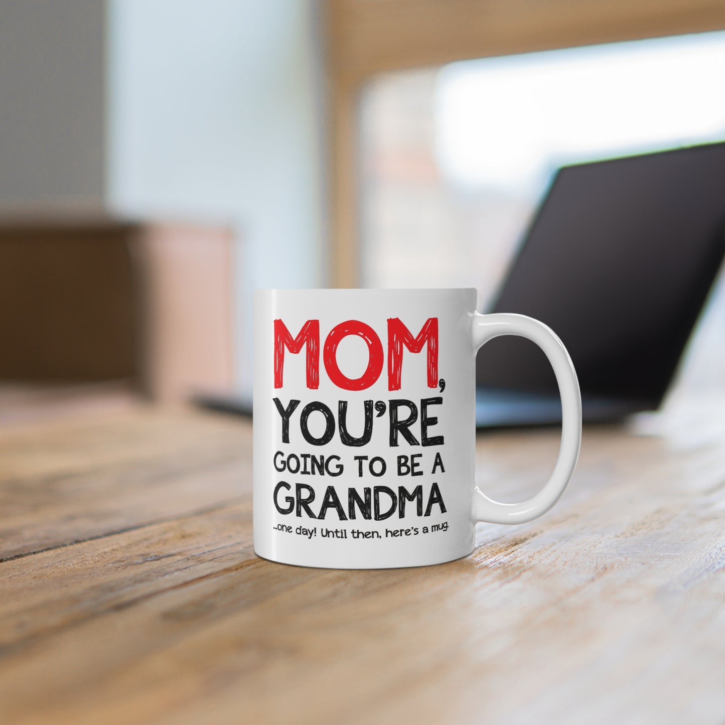 Grandma Announcement Mug, Pregnancy Reveal Gift, Baby Announcement Mug, New Grandma Gift, Pregnancy Announcement Mug, Red Mom Mug, Grandma