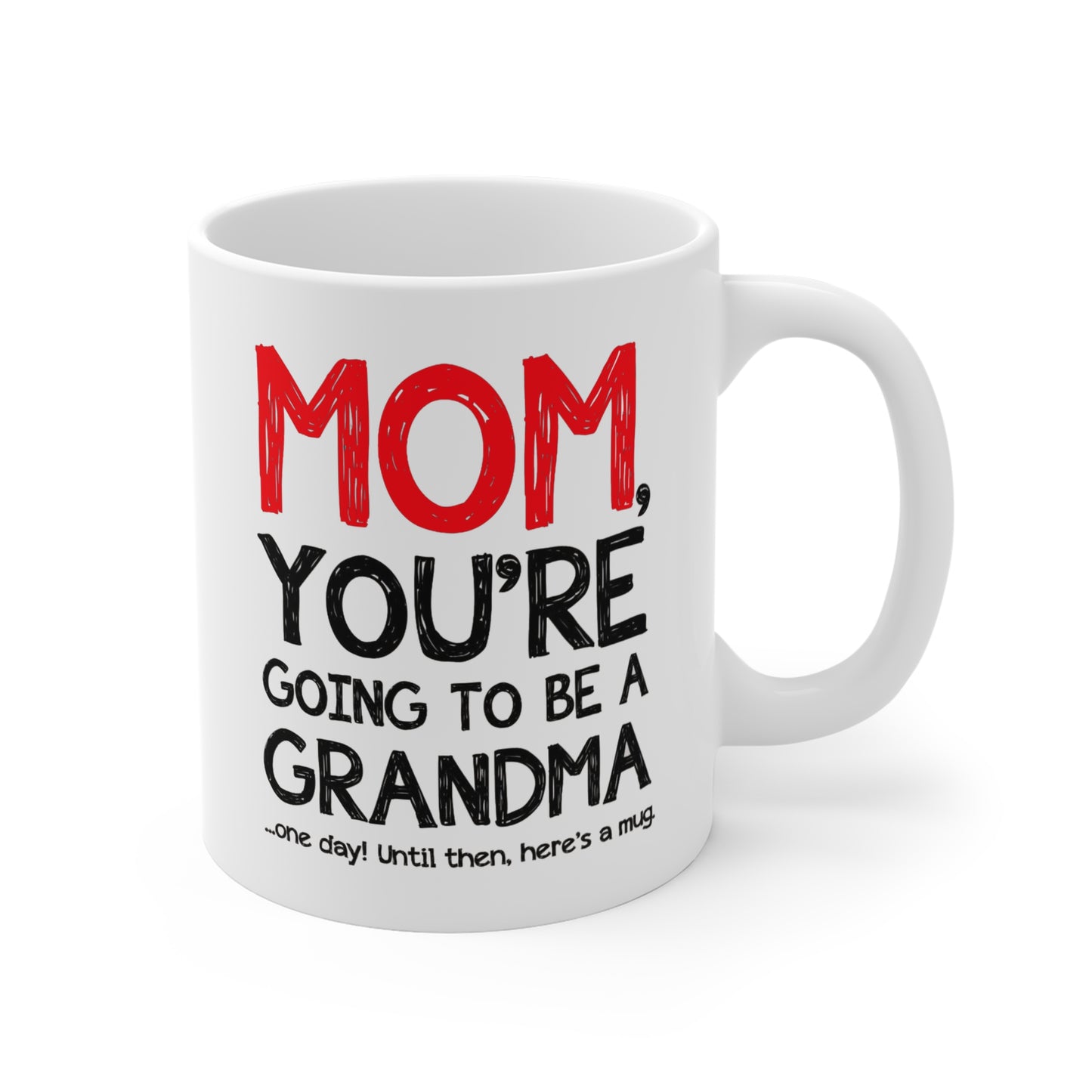 Grandma Announcement Mug, Pregnancy Reveal Gift, Baby Announcement Mug, New Grandma Gift, Pregnancy Announcement Mug, Red Mom Mug, Grandma