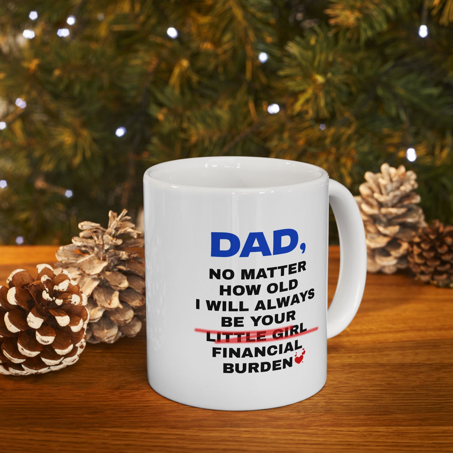 Dad No Matter How Old I Will Always Be Your Financial Burden Coffee Mug, Gifts For Dad From Daughter, Birthday Fathers Day Chirstmas Gifts, Funny Dad Mug