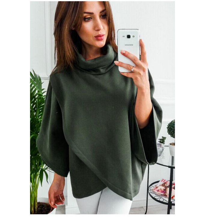 Amazon AliExpress Ebay Europe And The United States Winter New Warm Jacket High Collar Sweater Top