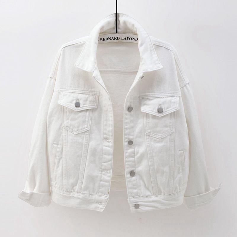 Women'S Plus Size Denim Jacket White