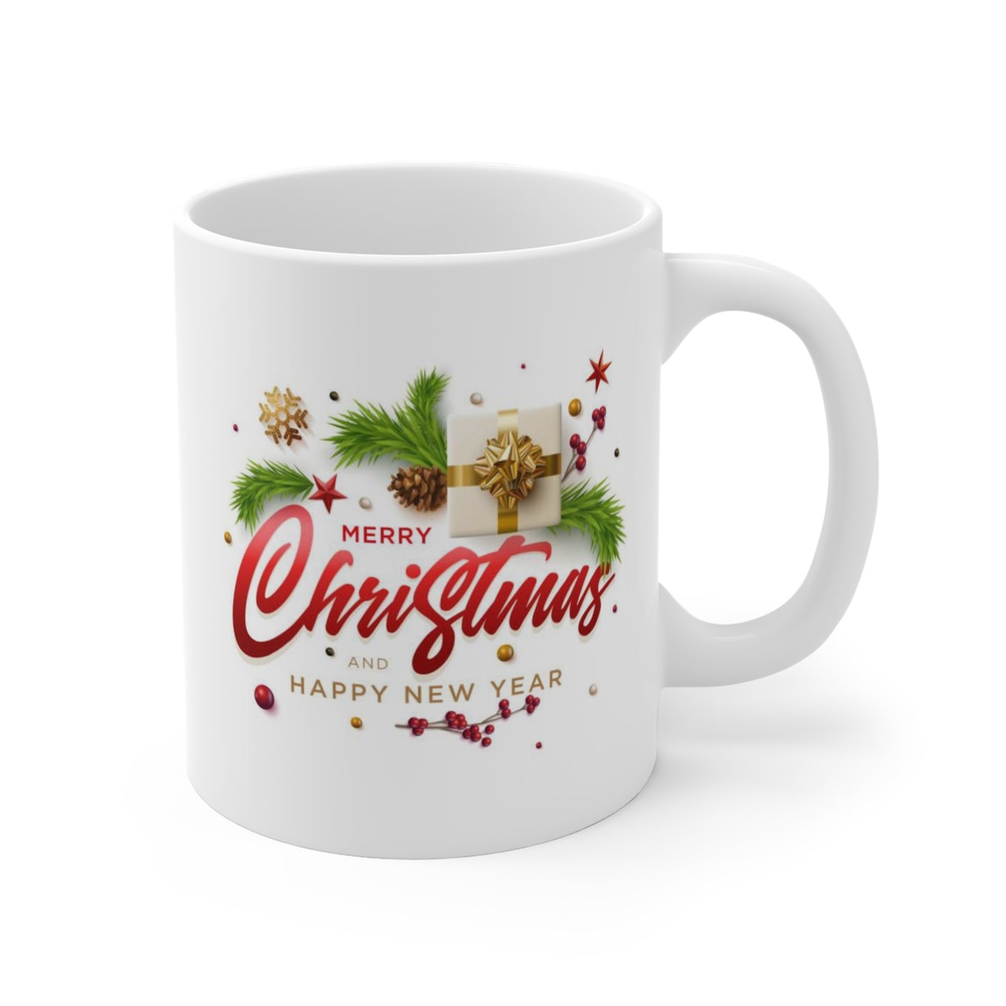 Christmas Coffee Mug, Holiday Coffee Mug MERRY CHRISTMAS, Funny Christmas Movie Mugs from family, friends -Mug in Decorative Christmas Gif [Mug 11oz]