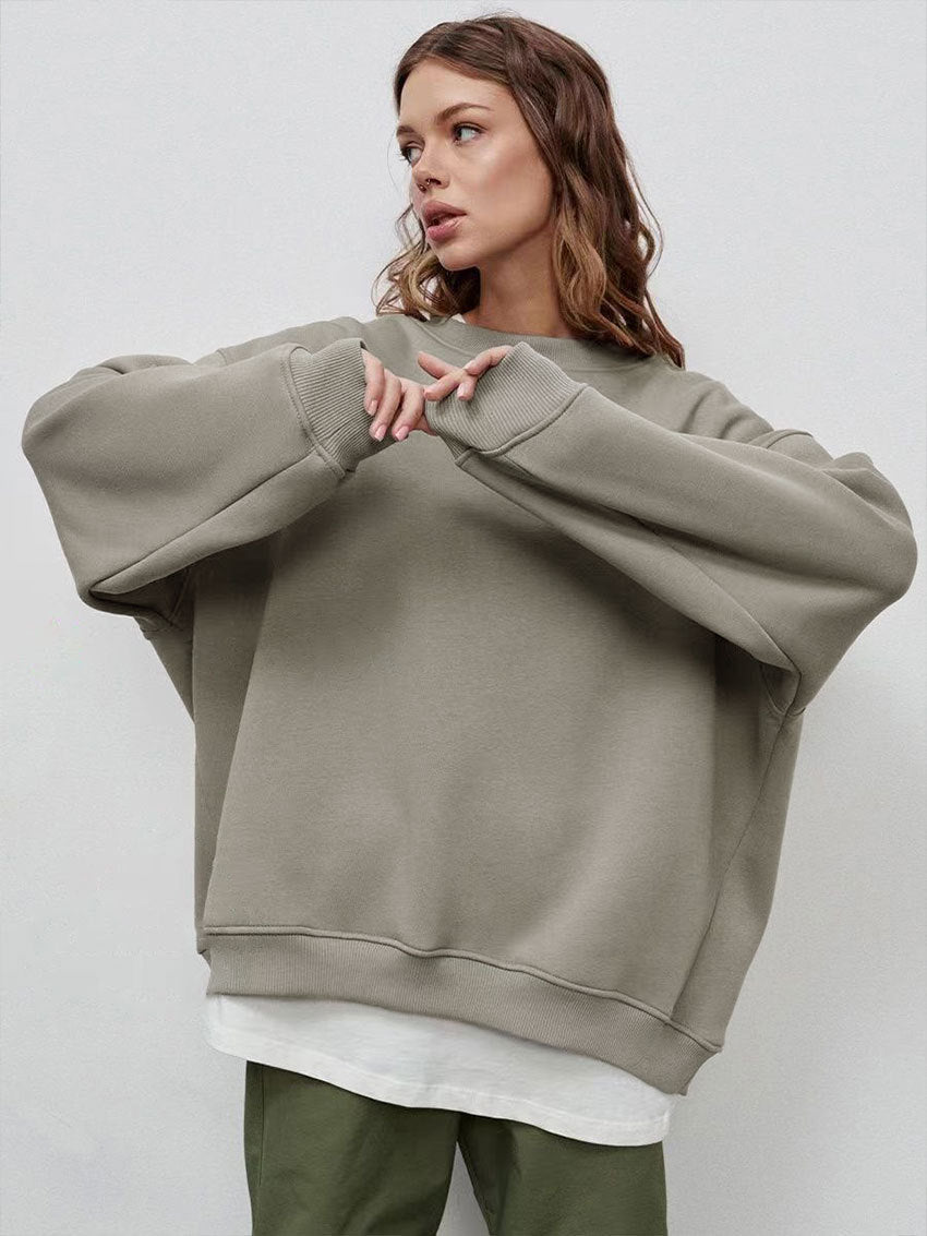 Solid Color Loose Sweater European And American