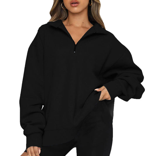 Casual Top Half Zipper Pullover