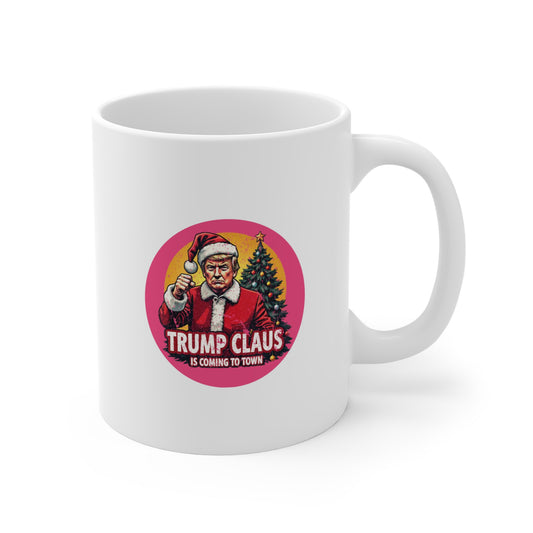 Trump Ceramic Mug - I'll Be Home For Christmas Santa Funny Trump Xmas Pajamas