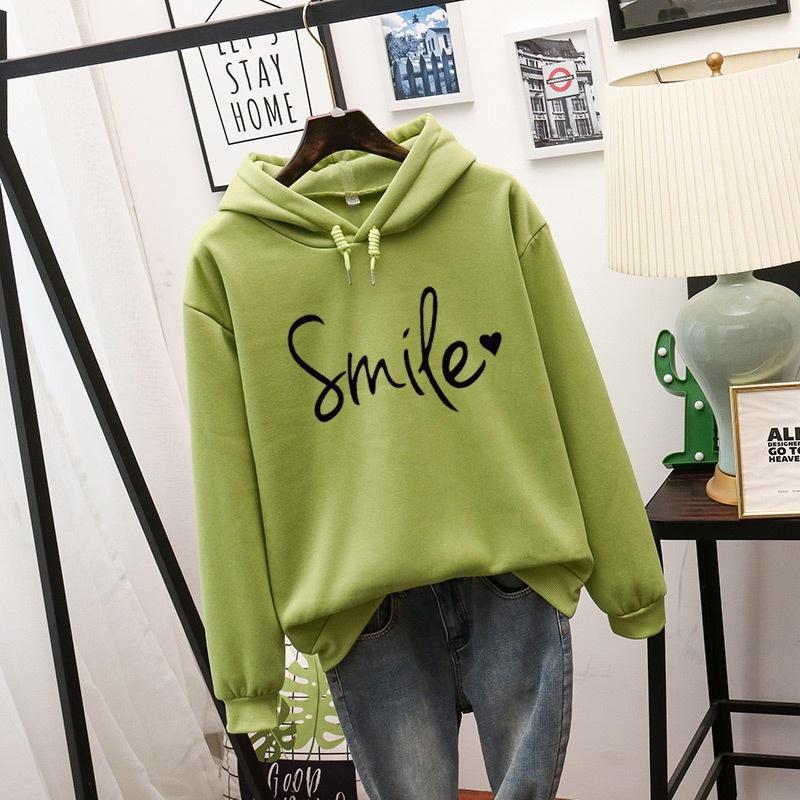 Women's Simple Round Neck Long Sleeve Printed Loose Sweatshirt