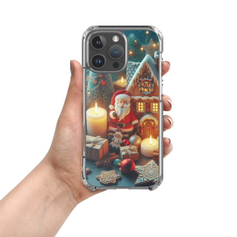 Christmas cartoon phone case for iPhone made of plastic material to help protect the phone better