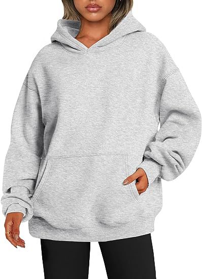 Women's Hoodies With Pockets Fashion Solid Sweatshirt Oversized Hooded Sweater Womens Clothing