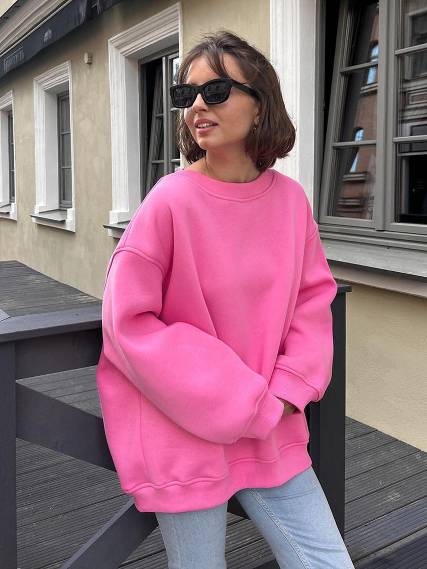 Solid Color Loose Sweater European And American