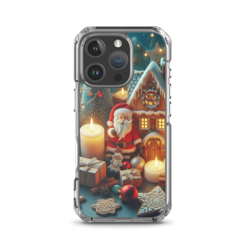 Christmas cartoon phone case for iPhone made of plastic material to help protect the phone better