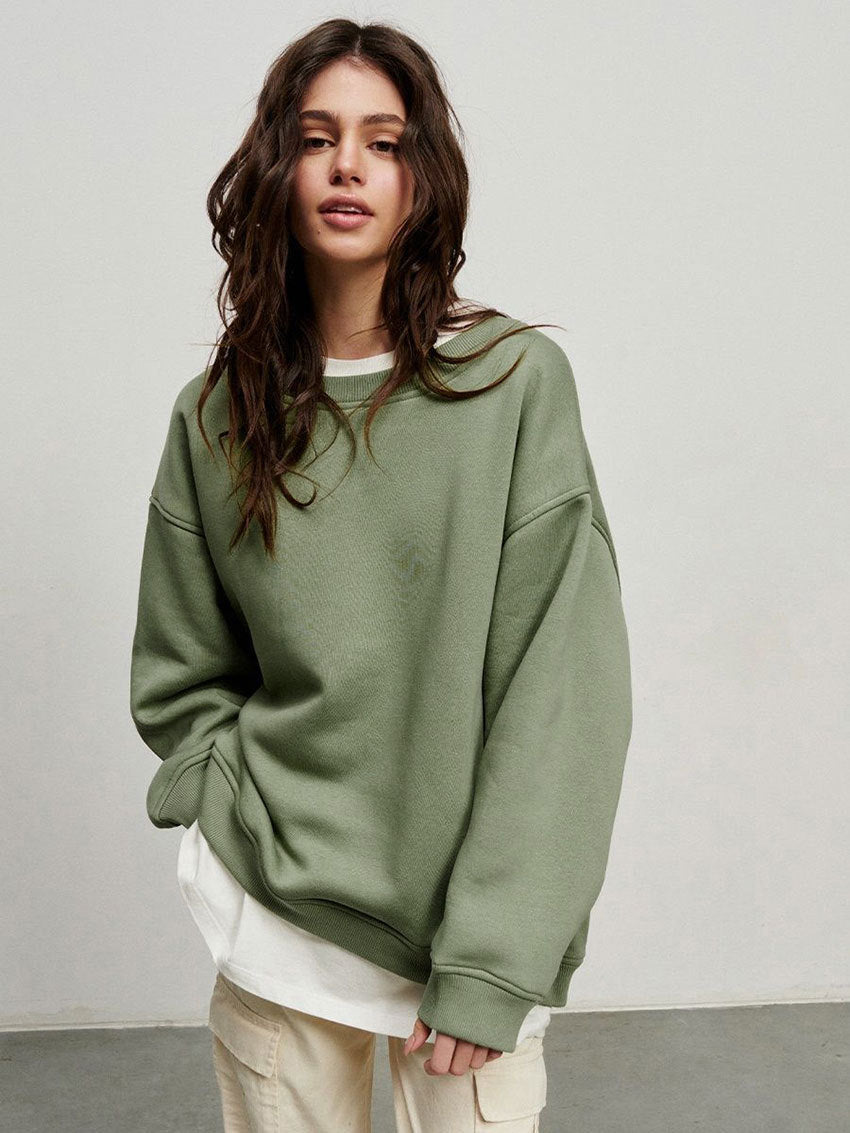 Solid Color Loose Sweater European And American