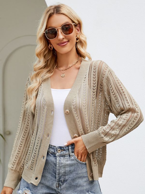 Stylish Hollowed-out Cardigan