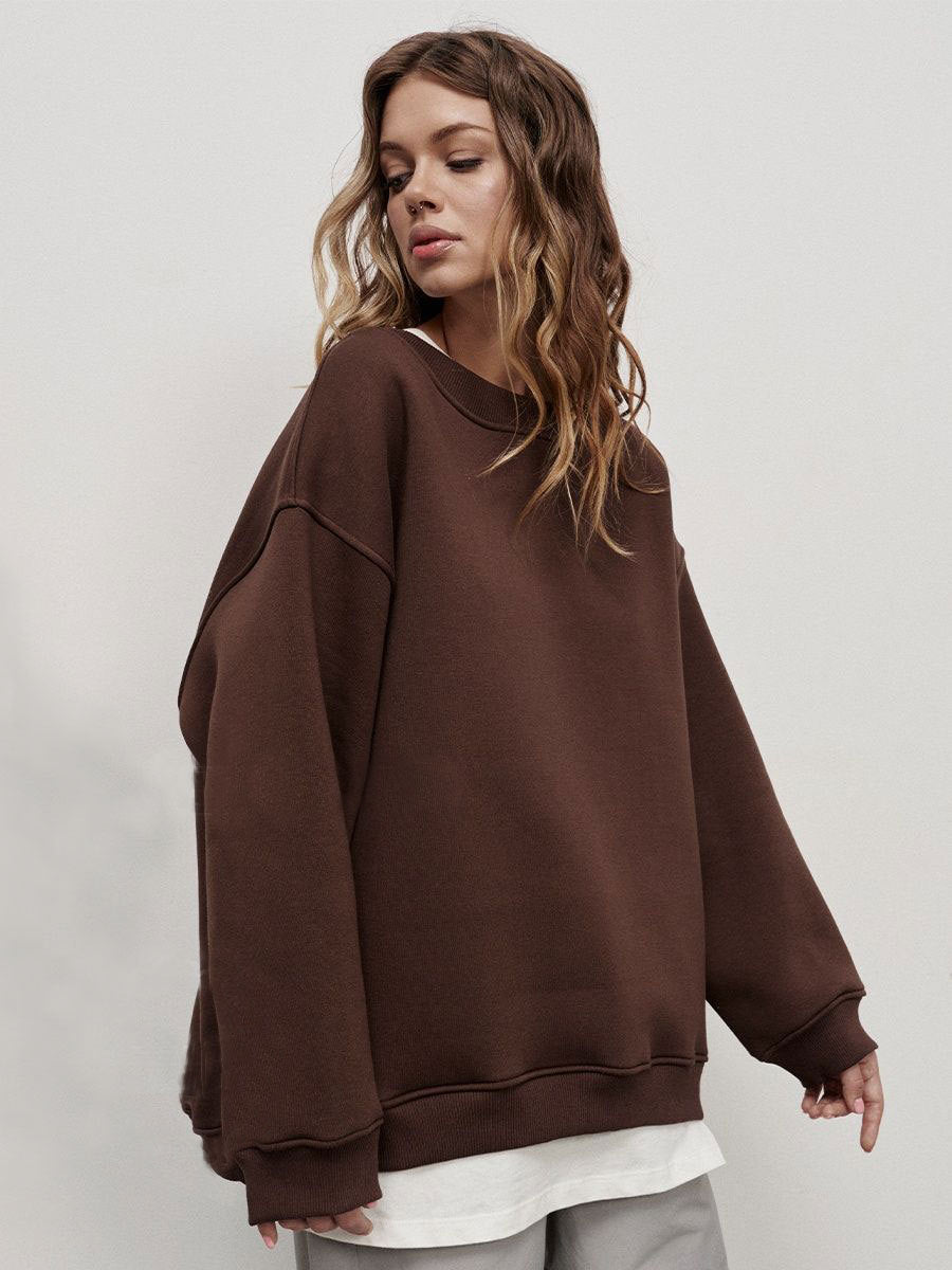 Solid Color Loose Sweater European And American