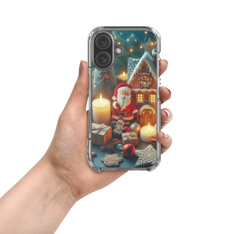 Christmas cartoon phone case for iPhone made of plastic material to help protect the phone better